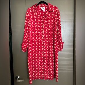 Vintage Lilly Pulitzer Red Horse button up dress
